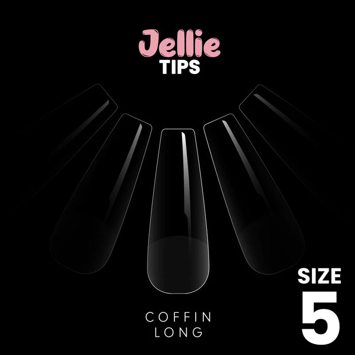 Halo Jellie Nail Tips Coffin Long, 50 One Size pack