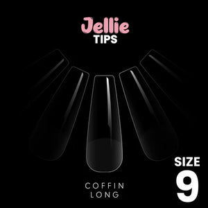 Halo Jellie Nail Tips Coffin Long, 50 One Size pack