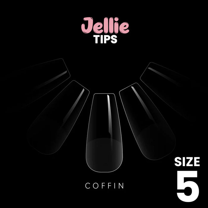 Halo Jellie Nail Tips Coffin,  50 One Size pack