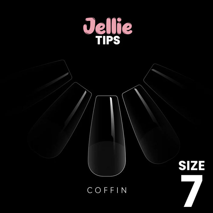 Halo Jellie Nail Tips Coffin,  50 One Size pack
