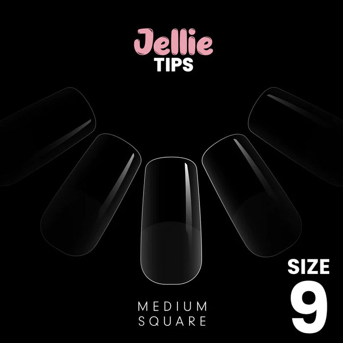 Halo Jellie Nail Tips Medium Square, 50 One Size pack