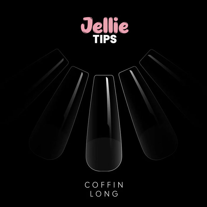 Halo Jellie Nail Tips Coffin Long, Sizes 0-11,120 Mixed Sizes