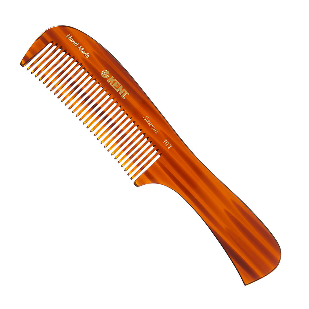 Kent HANDMADE 199MM LARGE HANDLED RAKE COMB THICK HAIR A 10T