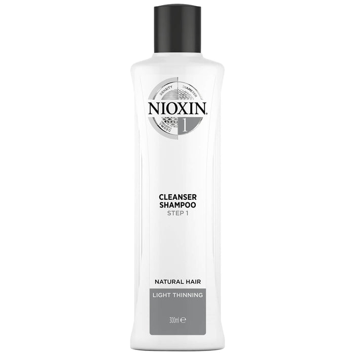 NIOXIN 3-Part System 1 Cleanser Shampoo for Natural Hair with Light Thinning 300ml