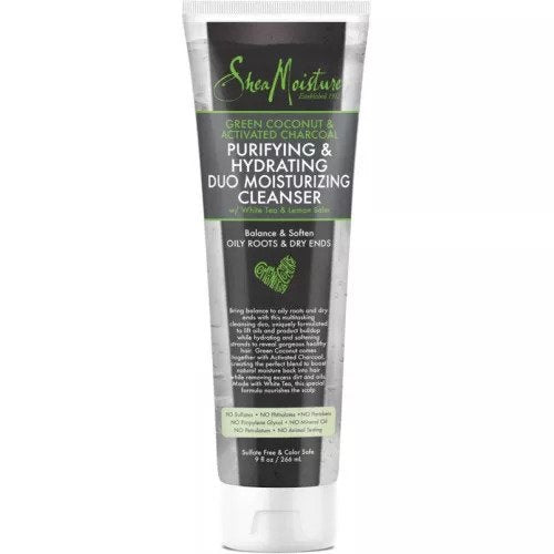 Shea Moisture Green Coconut Activated Charcoal Cleanser 9 oz