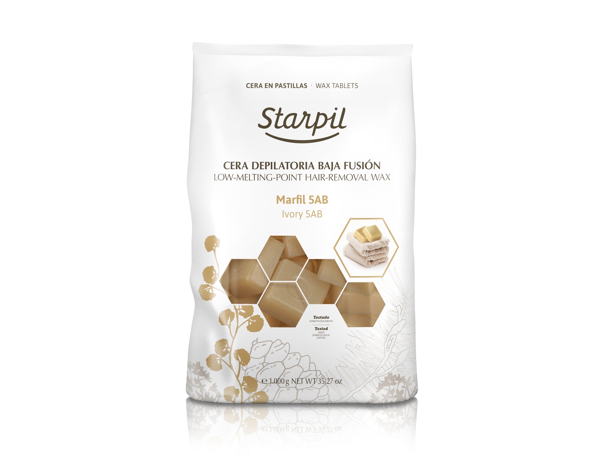 Starpil IvoryHard Wax with Titanium Dioxid Starpil (Original Blend), 1kg