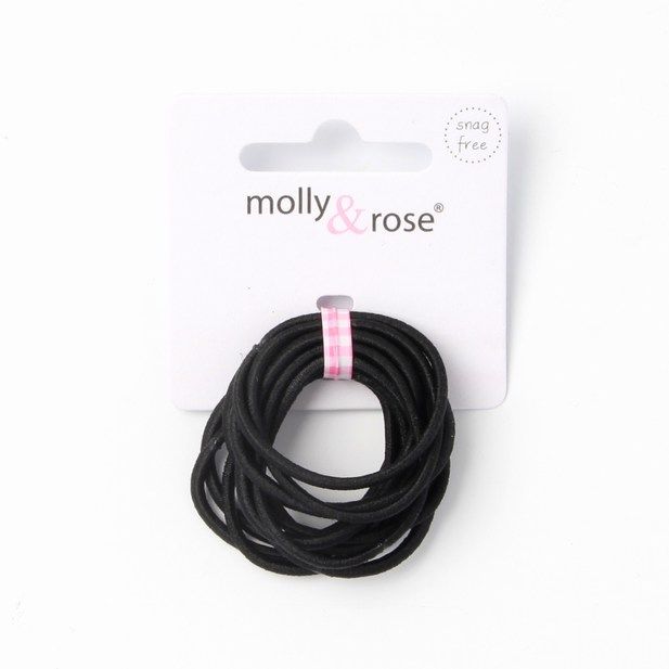 Molly & Rose Item 4622 Elastic - Black - 2mm thick - Card of 12