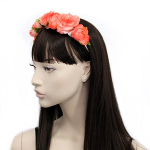 Molly & Rose Item 4636 Fabric roses garland bandeau.