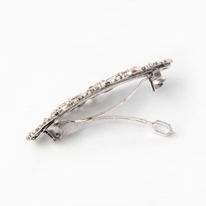 Molly & Rose Item 5816 Metal crystal flligree barrette 8cm