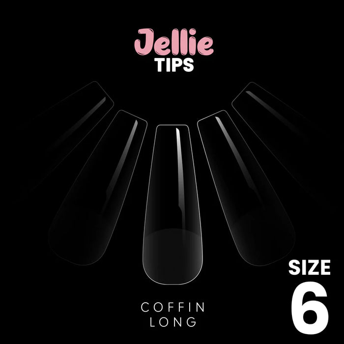 Halo Jellie Nail Tips Coffin Long, 50 One Size pack