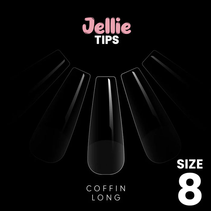Halo Jellie Nail Tips Coffin Long, 50 One Size pack