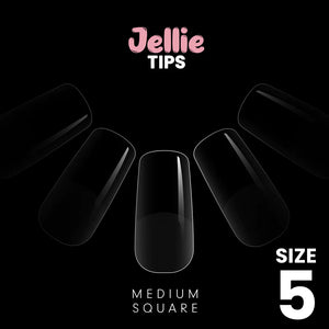 Halo Jellie Nail Tips Medium Square, 50 One Size pack