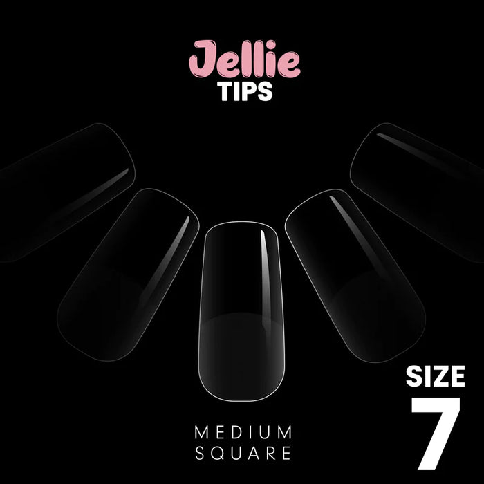 Halo Jellie Nail Tips Medium Square, 50 One Size pack