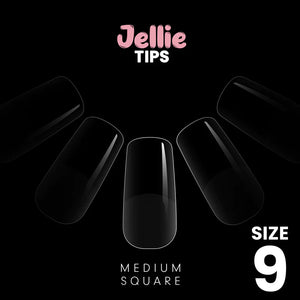 Halo Jellie Nail Tips Medium Square, 50 One Size pack