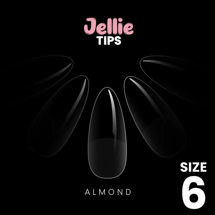 Halo Jellie Nail Tips Almond, 50 One Size pack