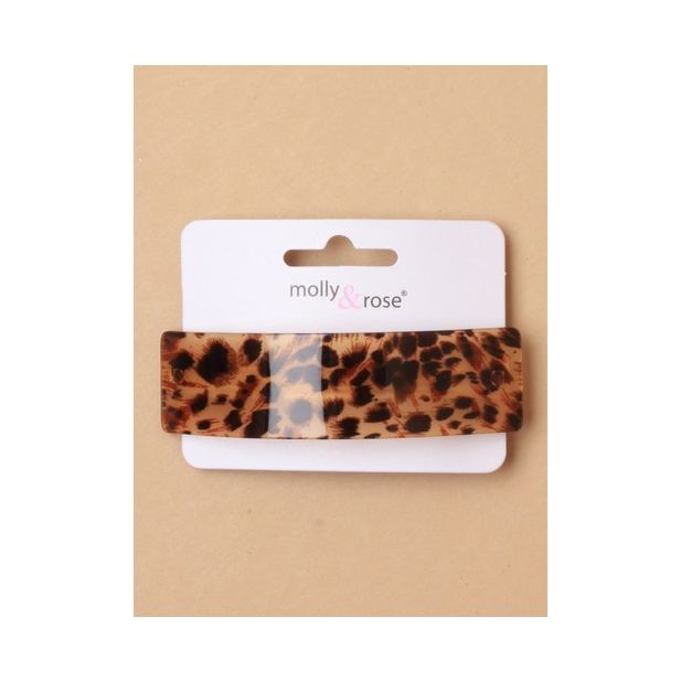 Molly & Rose Item 6356 Acrylic leopard print barrette 9cm