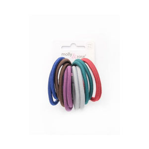 Molly & Rose Item 6359 Elastics - Dark mix - 4mm thick - Card of 12