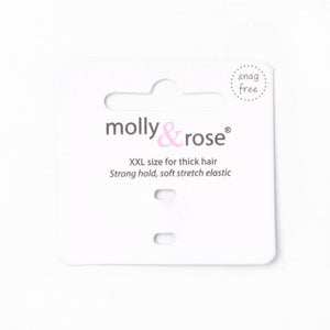 Molly & Rose Item 6392 XL jersey elastic - Black - 1cm thick - Card of 4