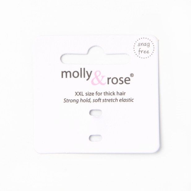 Molly & Rose Item 6392 XL jersey elastic - Black - 1cm thick - Card of 4