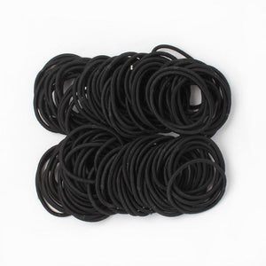 Molly & Rose Item 6405 Bulk elastics - Black - 3mm thick - Pack of 100