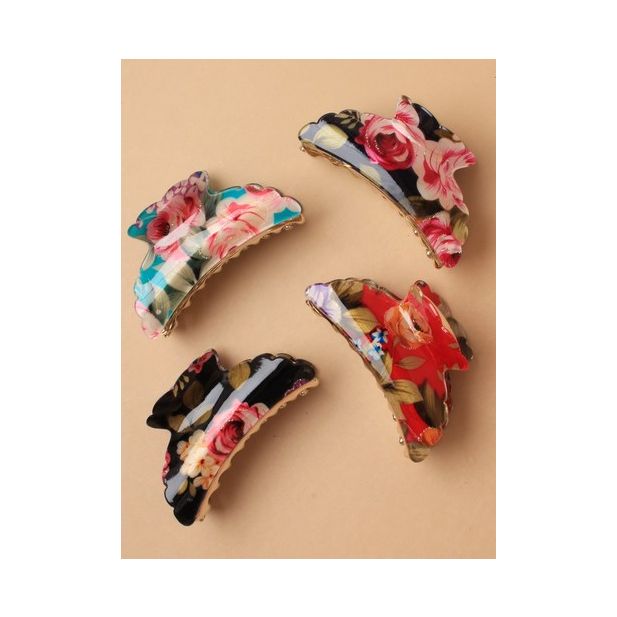 Molly & Rose Item 6767 Bold floral print clamp 9cm