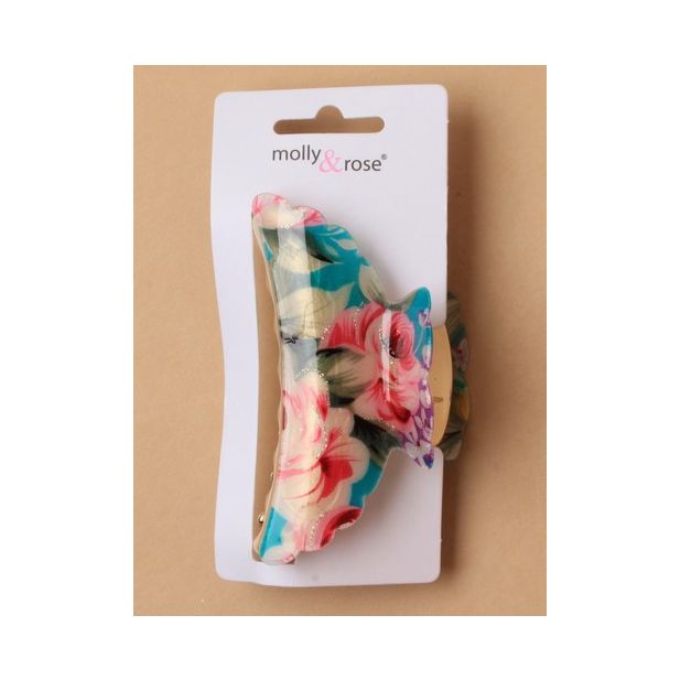 Molly & Rose Item 6767 Bold floral print clamp 9cm