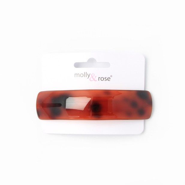 Molly & Rose Item 6771 Curved rectangle barrette 9cm