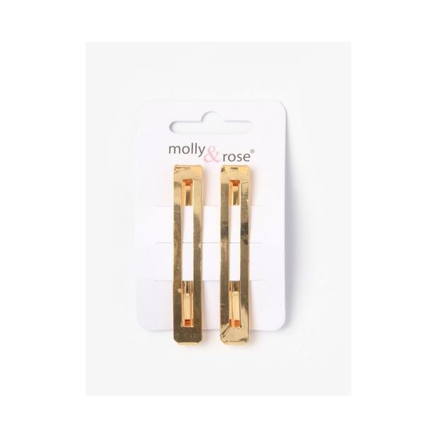 Molly & Rose Item 6813 Card of 2 open style barrettes 6cm