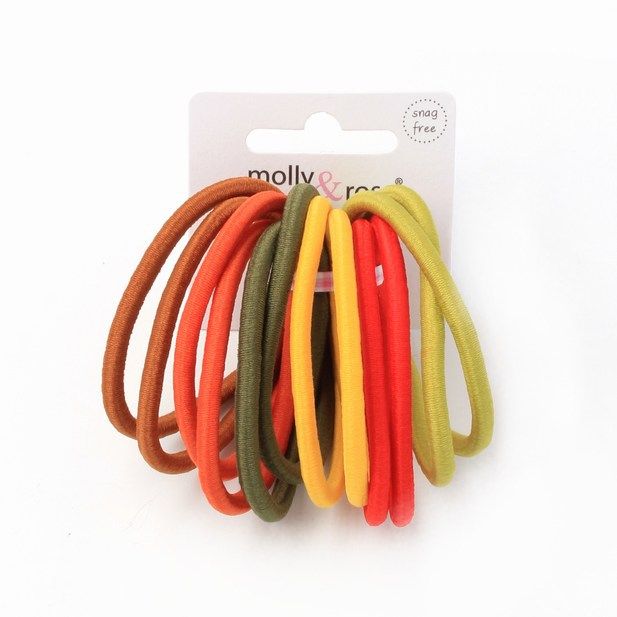 Molly & Rose Item 7113 Elastics - Spice mix - 4mm thick - Card of 12