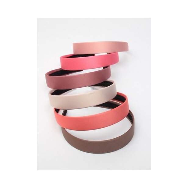 Molly & Rose Item 7513 2.5cm wide satin aliceband Naturals colour mix