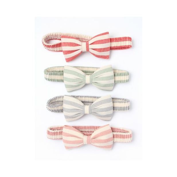 Molly & Rose Item 7562 Striped bow stretch bandeau.