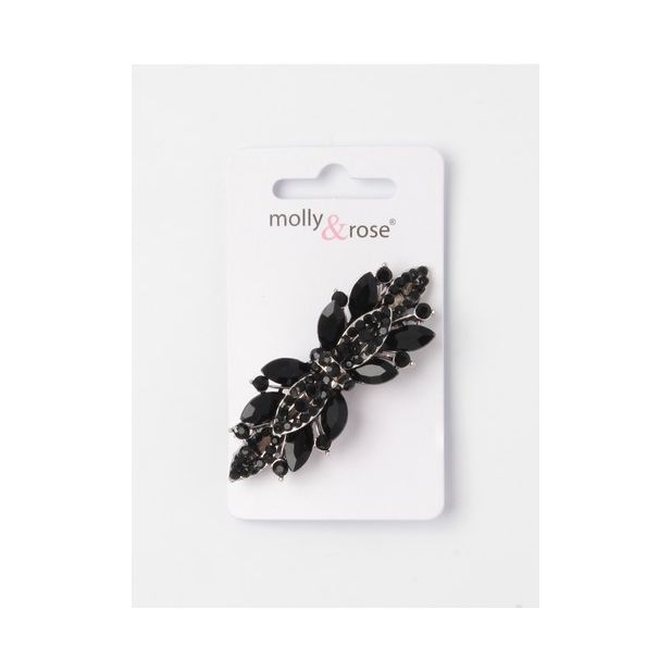 Molly & Rose Item 7613 Barrette clip with facetted stones 6.5cm