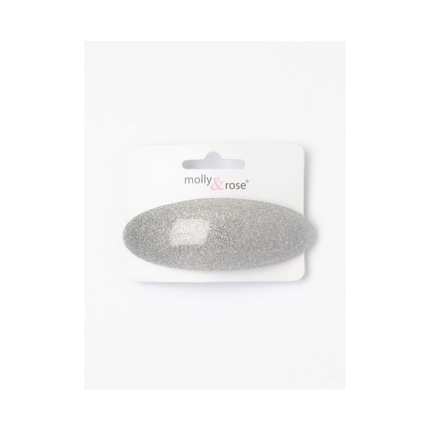 Molly & Rose Item 7620 Acrylic glitter oval barrette clip 9cm