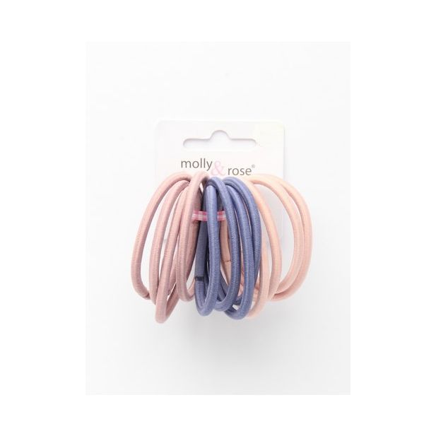 Molly & Rose Item 7650 Elastics - Assorted - 4mm thick - Card of 12