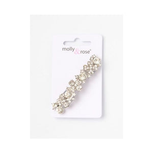 Molly & Rose Item 7752 Crystal flower barrette 7cm