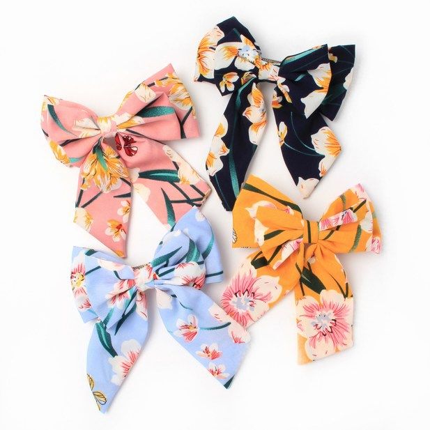 Molly & Rose Item 7894 Barrette clip with double fabric bow 14cm