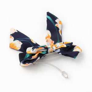 Molly & Rose Item 7894 Barrette clip with double fabric bow 14cm