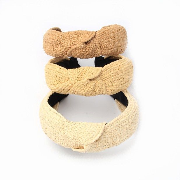 Molly & Rose Item 7895 3cm wide Knotted top natural basket weave aliceband