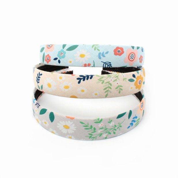 Molly & Rose Item 8219 2.5cm wide 100% cotton floral aliceband