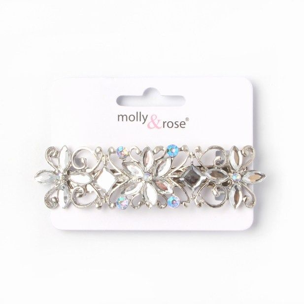 Molly & Rose Item 8525 Crystal barrette 9cm