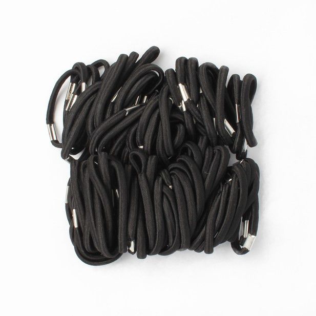 Molly & Rose Item 8709 Bulk elastics - Black - 5mm thick - Pack of 100