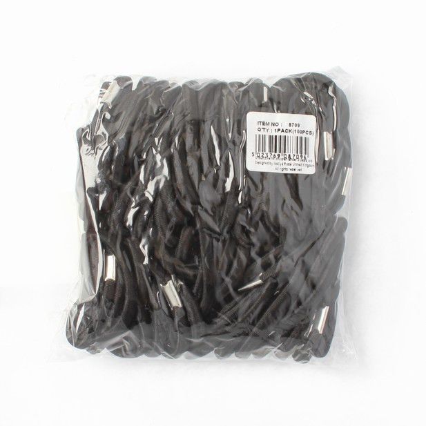 Molly & Rose Item 8709 Bulk elastics - Black - 5mm thick - Pack of 100
