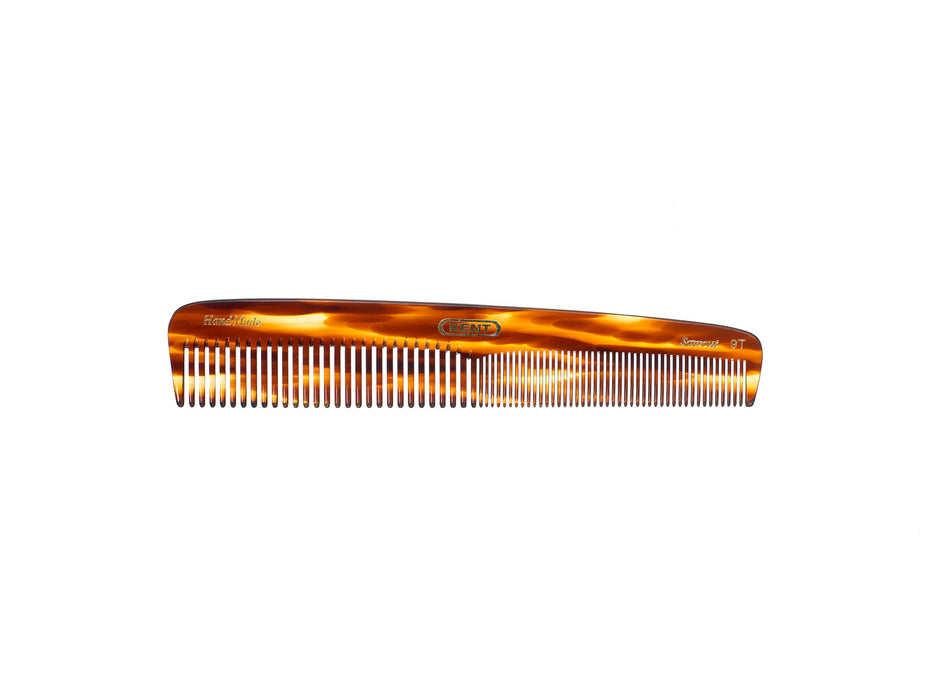 Kent HANDMADE 190MM DRESSING TABLE COMB THICK/FINE HAIR A 9T