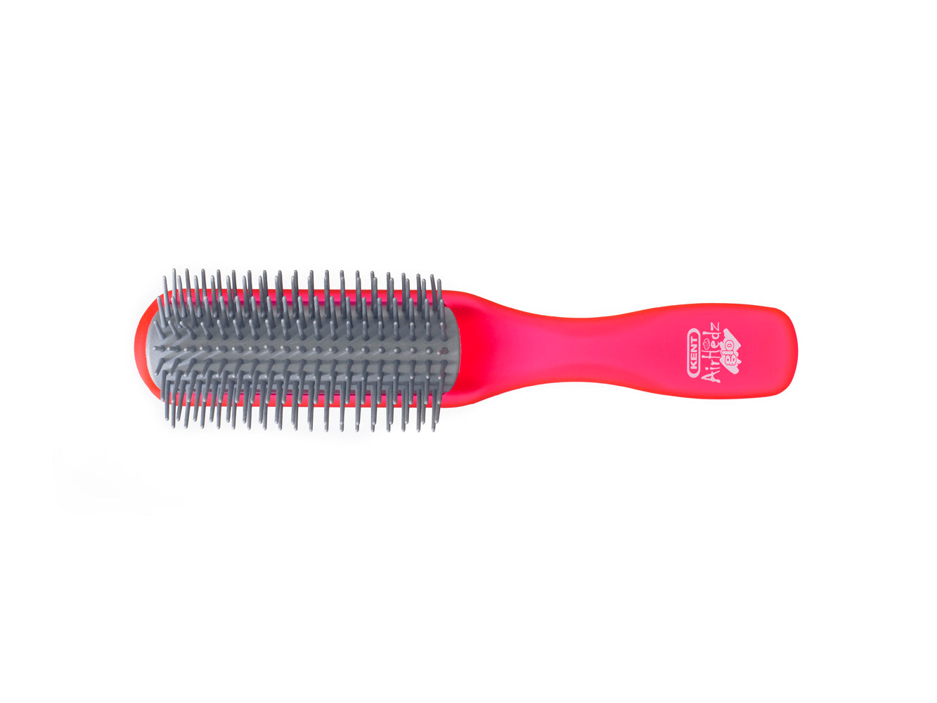 Kent AIRHEDZ GLO HALF ROUND DETANGLING BRUSH IN RED AHGLO01 STRAW