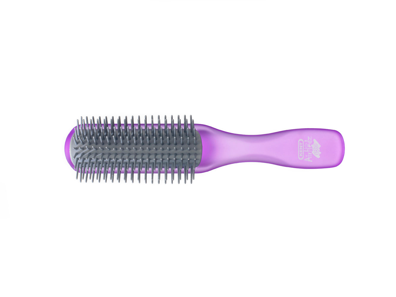 Kent AIRHEDZ GLO HALF ROUND DETANGLING BRUSH IN PURPLE AHGLO01 PURP