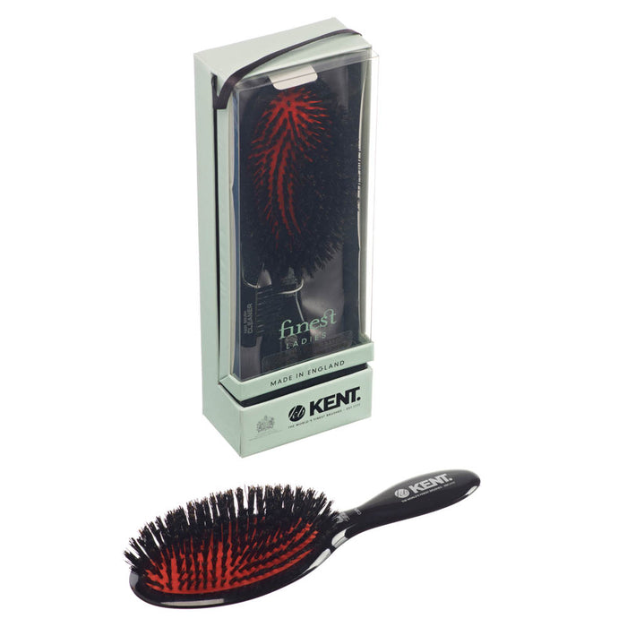 Kent CLASSIC SHINE LARGE PURE BLACK BRISTLE HAIRBRUSH CSFL