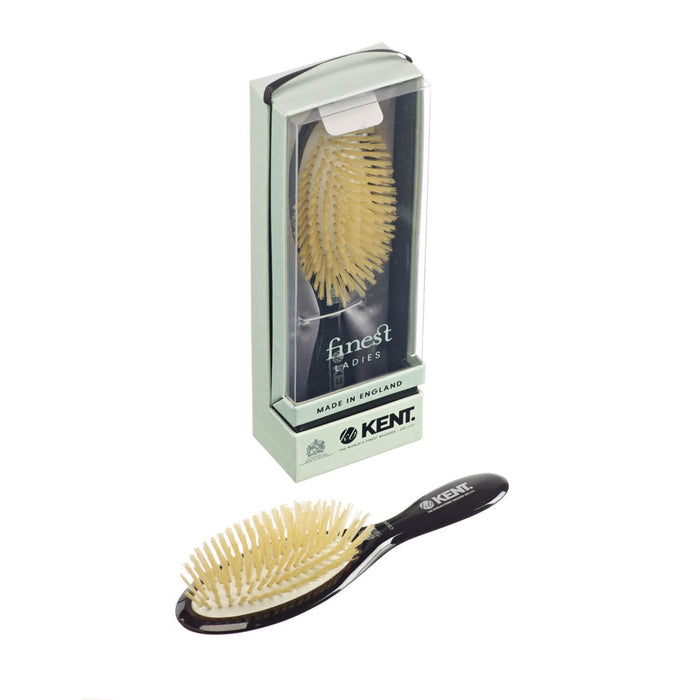 Kent CLASSIC SHINE MEDIUM SOFT WHITE PURE BRISTLE HAIRBRUSH CSGM