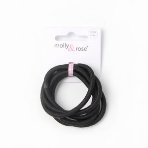 Molly & Rose Item 4416 Elastics - Black - 4mm - Card of 6