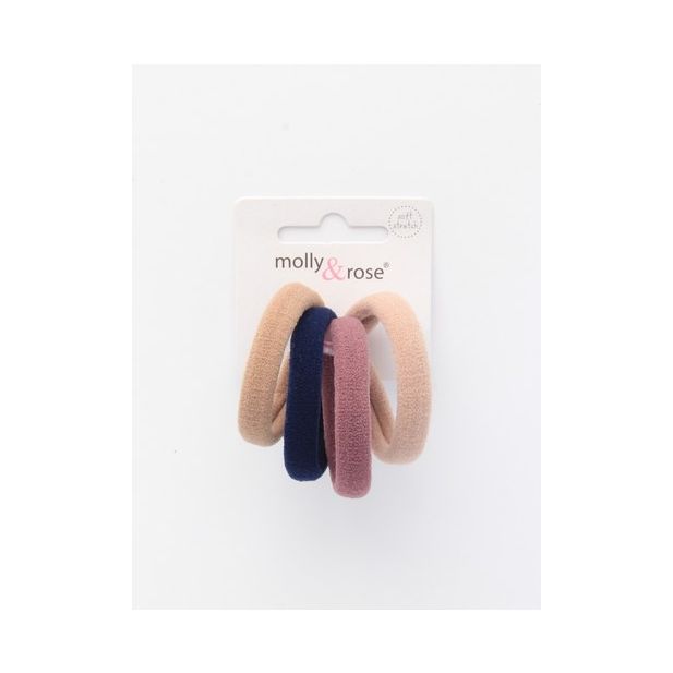 Molly & Rose Item 7708 Jersey elastics - Assorted - 8mm thick - Card of 4