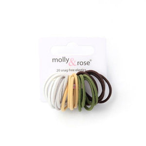 Molly & Rose Item 8085 Mini elastics - Naturals - 2mm thick - Card of 20